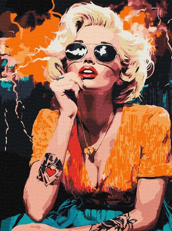 Розпис по номерах 30х40 КНО8567 Монро в Голлівуді Ідейка Ціна (цена) 172.10грн. | придбати  купити (купить) Розпис по номерах 30х40 КНО8567 Монро в Голлівуді Ідейка доставка по Украине, купить книгу, детские игрушки, компакт диски 0