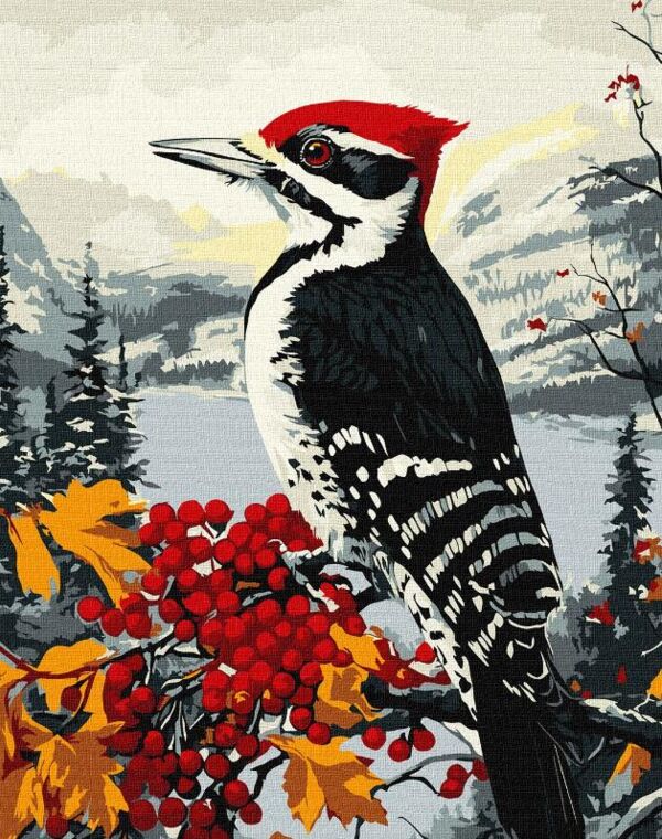 Розпис по номерах 40х50 КНО6777 Дятел на гілці Ідейка Ціна (цена) 201.90грн. | придбати  купити (купить) Розпис по номерах 40х50 КНО6777 Дятел на гілці Ідейка доставка по Украине, купить книгу, детские игрушки, компакт диски 0