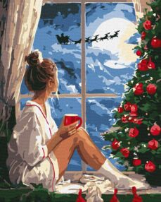 Розпис по номерах 40х50 КНО8696 Різдвяний вечір "Ідейка"