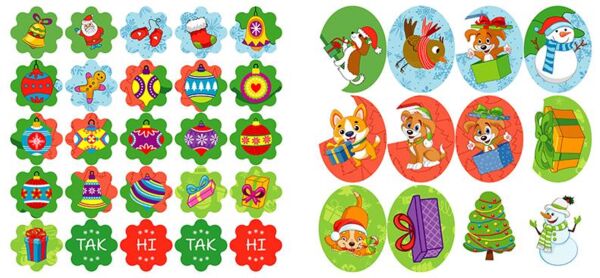 Зимові наліпки Песик Ціна (цена) 27.89грн. | придбати  купити (купить) Зимові наліпки Песик доставка по Украине, купить книгу, детские игрушки, компакт диски 3