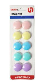 Магніти для дошки 10 штук діаметр 2 см пастель М-2010