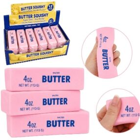 Антистрес сквіш Butter 14 см масло рожеве 712375