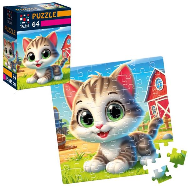 Пазли Забавне кошеня 64 елемента DT1234-24 Ціна (цена) 33.60грн. | придбати  купити (купить) Пазли Забавне кошеня 64 елемента DT1234-24 доставка по Украине, купить книгу, детские игрушки, компакт диски 1