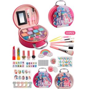 Косметика В510 тіні помада манікюрний набір наліпки поні/єдиноріг  Косметика В510 тіні помада манікюрний набір наліпки поні/єдиноріг