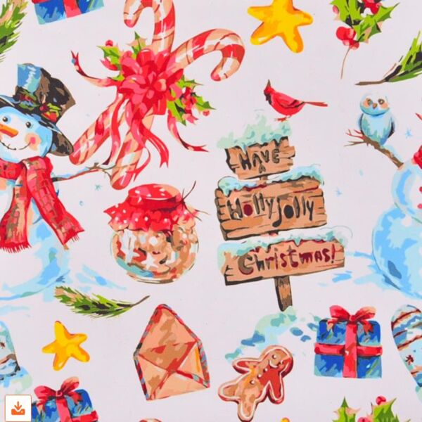 Розпис по номерах 40х40 SK056 Новорічний настрій Strateg Ціна (цена) 199.95грн. | придбати  купити (купить) Розпис по номерах 40х40 SK056 Новорічний настрій Strateg доставка по Украине, купить книгу, детские игрушки, компакт диски 0