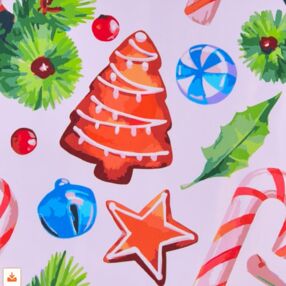 Розпис по номерах 40х40 SK057 Новорічні солодощі "Strateg"