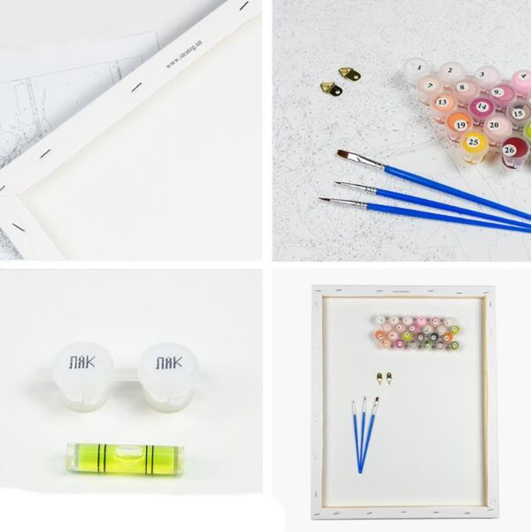 Розпис по номерах 40х40 SK061 Олень з подарунком Strateg Ціна (цена) 199.95грн. | придбати  купити (купить) Розпис по номерах 40х40 SK061 Олень з подарунком Strateg доставка по Украине, купить книгу, детские игрушки, компакт диски 1