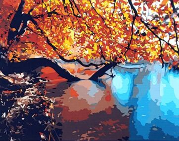 Розпис по номерах 40х50 GS052 Осіннє дерево "Strateg"