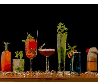 Розпис по номерах 40х50 GS234 Різновид коктейлів "Strateg"