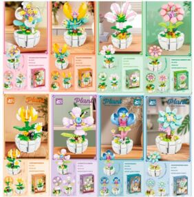 Конструктор квітка у горщику від 142 деталей 8 видів 33028