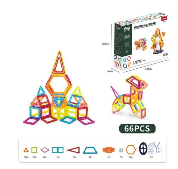 Конструктор магнітний 66 деталей Х1302 Ціна (цена) 506.70грн. | придбати  купити (купить) Конструктор магнітний 66 деталей Х1302 доставка по Украине, купить книгу, детские игрушки, компакт диски 0