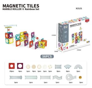 Конструктор магнітний лабіринт кульки 3 шт 56 деталей Х2121