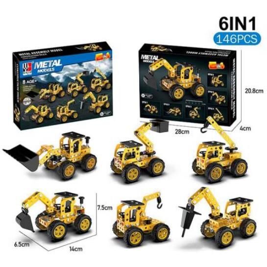 Конструктор металевий 6в1 будтехніка 146 деталей FD819 Ціна (цена) 154.60грн. | придбати  купити (купить) Конструктор металевий 6в1 будтехніка 146 деталей FD819 доставка по Украине, купить книгу, детские игрушки, компакт диски 0