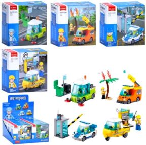 Конструктор міська серія машина/спецтехніка від 73 дет 4 види M38-B1328