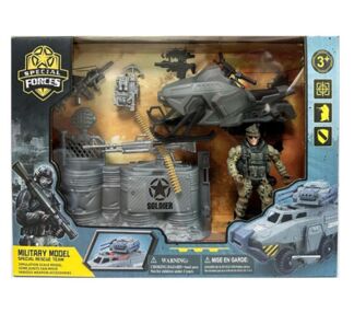 Військовий набір солдат зброя барикада снігохід 25031