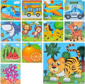 гра деревяна MD 1994 Пазли 20дет, мікс видів