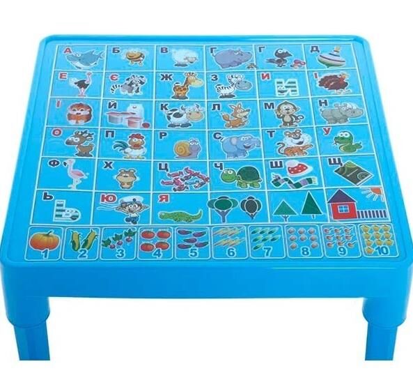 Стіл дитячий блакитний Абетка українська 51 х 51 х 47 см Ціна (цена) 672.20грн. | придбати  купити (купить) Стіл дитячий блакитний Абетка українська 51 х 51 х 47 см доставка по Украине, купить книгу, детские игрушки, компакт диски 1