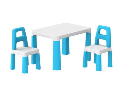 Стіл дитячий з двома стільцями блакитний 0471