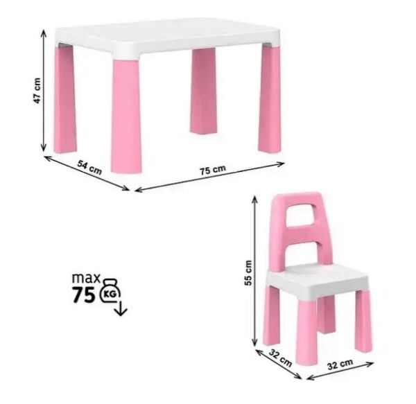 Стіл дитячий з двома стільцями рожевий 0457 Ціна (цена) 1 266.00грн. | придбати  купити (купить) Стіл дитячий з двома стільцями рожевий 0457 доставка по Украине, купить книгу, детские игрушки, компакт диски 1