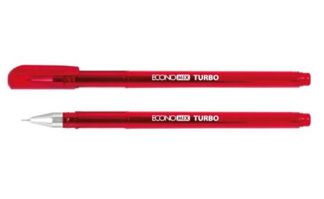 Ручка гелева Economix TURBO 0,5 мм червона E11911-03