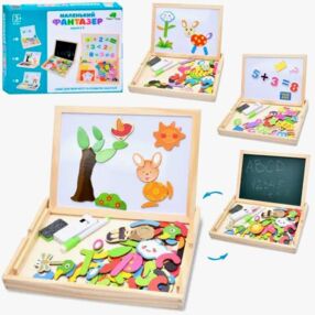 гра деревяна дошка магнітна 2в1 двустороння MD 0815