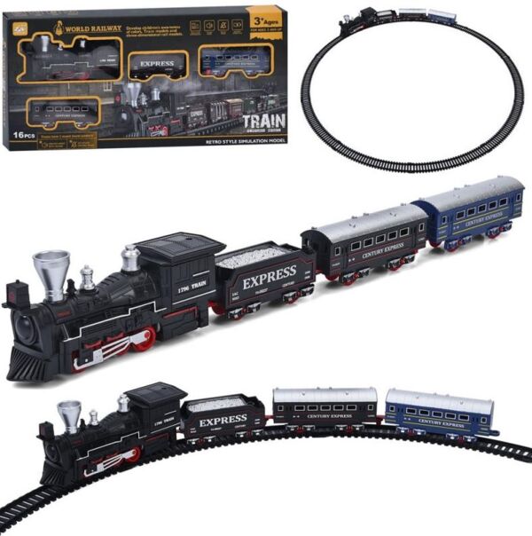 Залізниця локомотив вагони 3 штуки музика світло 16 деталей Ціна (цена) 248.00грн. | придбати  купити (купить) Залізниця локомотив вагони 3 штуки музика світло 16 деталей доставка по Украине, купить книгу, детские игрушки, компакт диски 0