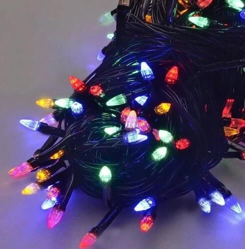 Електрогірлянда Конус 100 LED чорний провід мульти колір 1210-01 Ціна (цена) 63.80грн. | придбати  купити (купить) Електрогірлянда Конус 100 LED чорний провід мульти колір 1210-01 доставка по Украине, купить книгу, детские игрушки, компакт диски 0