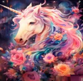 Алмазна діамантова мозаїка 20 х 30 см Єдиноріг YG0298