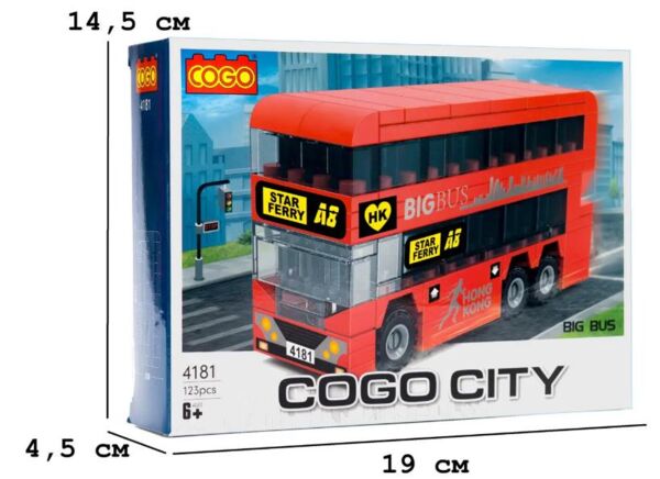 Конструктор 123 елемента Місто Великий автобус COGO 4181 Ціна (цена) 120.80грн. | придбати  купити (купить) Конструктор 123 елемента Місто Великий автобус COGO 4181 доставка по Украине, купить книгу, детские игрушки, компакт диски 1