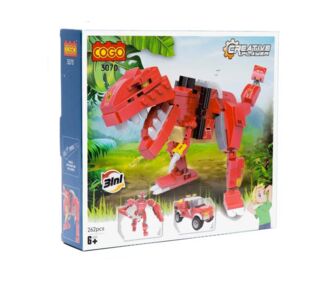 Конструктор 262 елементів  Креативність Тиранозавр COGO 3070