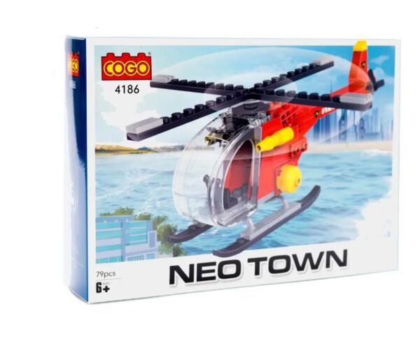 Конструктор 79 елементів Місто Гелікоптер COGO 4186 Ціна (цена) 119.70грн. | придбати  купити (купить) Конструктор 79 елементів Місто Гелікоптер COGO 4186 доставка по Украине, купить книгу, детские игрушки, компакт диски 0