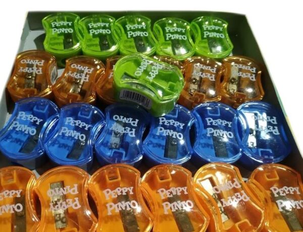 чинка з контейнером одинарна Peppy Pinto B126 Ціна (цена) 8.00грн. | придбати  купити (купить) чинка з контейнером одинарна Peppy Pinto B126 доставка по Украине, купить книгу, детские игрушки, компакт диски 1