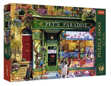 Пазли 1000 елементів Час чаювання Рай для тварин Trefl 10841