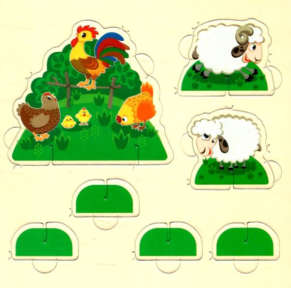 Книжка пазли Ми живемо на фермі Ціна (цена) 455.00грн. | придбати  купити (купить) Книжка пазли Ми живемо на фермі доставка по Украине, купить книгу, детские игрушки, компакт диски 4