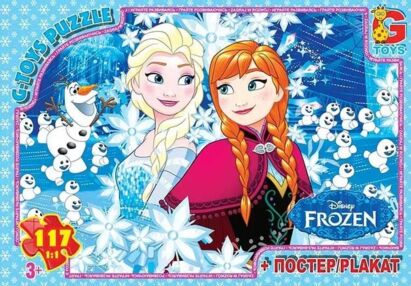пазли 117 елементів G-Toys Frozen артикул FR043