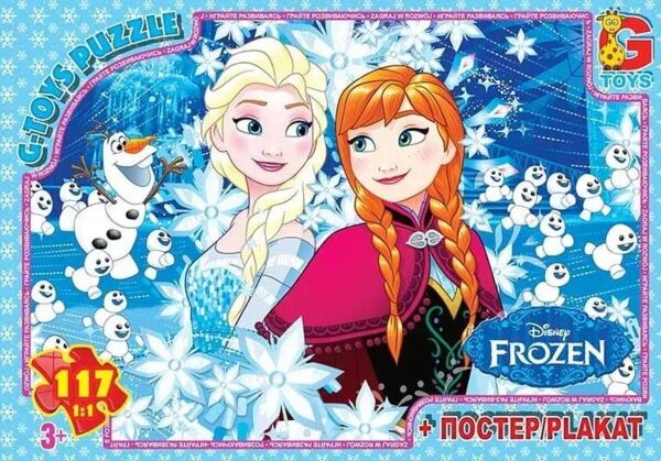 пазли 117 елементів G-Toys Frozen артикул FR043 Ціна (цена) 63.00грн. | придбати  купити (купить) пазли 117 елементів G-Toys Frozen артикул FR043 доставка по Украине, купить книгу, детские игрушки, компакт диски 0