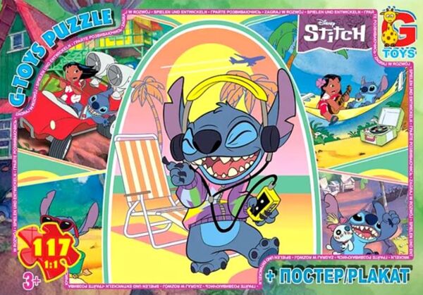 пазли 117 елементів G-Toys Stich SC608 Ціна (цена) 63.00грн. | придбати  купити (купить) пазли 117 елементів G-Toys Stich SC608 доставка по Украине, купить книгу, детские игрушки, компакт диски 0