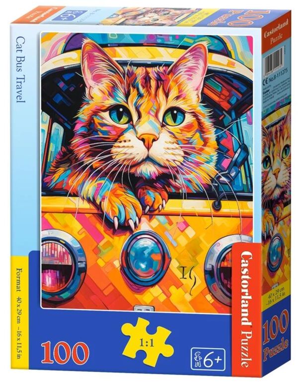 пазли castorland 100 елементів Подорож на котячому автобусі 111275 Ціна (цена) 235.10грн. | придбати  купити (купить) пазли castorland 100 елементів Подорож на котячому автобусі 111275 доставка по Украине, купить книгу, детские игрушки, компакт диски 0