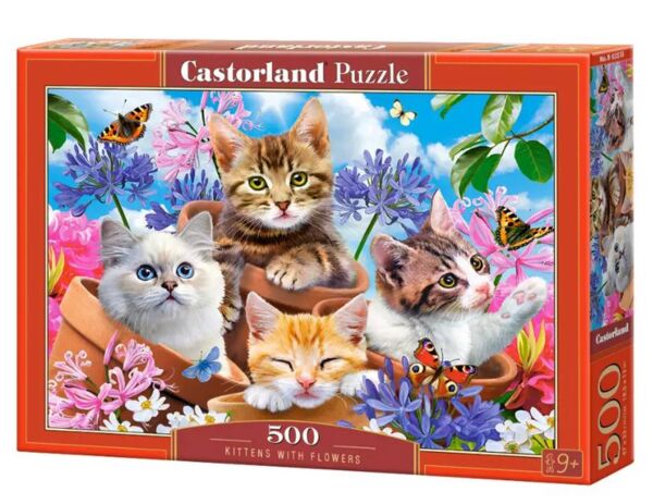 пазли castorland 500 елементів Kittens with Flowers 53513 Ціна (цена) 235.10грн. | придбати  купити (купить) пазли castorland 500 елементів Kittens with Flowers 53513 доставка по Украине, купить книгу, детские игрушки, компакт диски 0