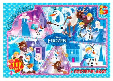 пазли 117 елементів G-Toys Frozen артикул FR044