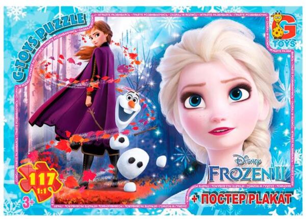 пазли 117 елементів G-Toys Frozen артикул FR049 Ціна (цена) 63.00грн. | придбати  купити (купить) пазли 117 елементів G-Toys Frozen артикул FR049 доставка по Украине, купить книгу, детские игрушки, компакт диски 0