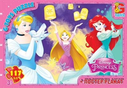 пазли 117 елементів G-Toys Принцеси Дісней артикул PD93