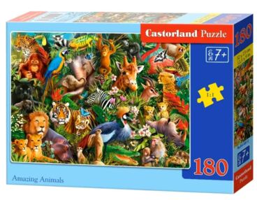 пазли castorland 180 елементів Неймовірні тварини артикул 018512