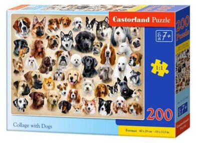 пазли castorland 200 елементів Collage with Dogs 222162