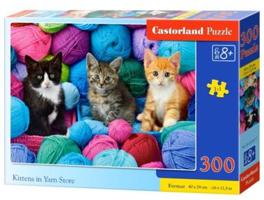 пазли castorland 300 елементів Kittens in Yarn Store 030477