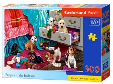 пазли castorland 300 елементів Puppies in the Bedroom 030392