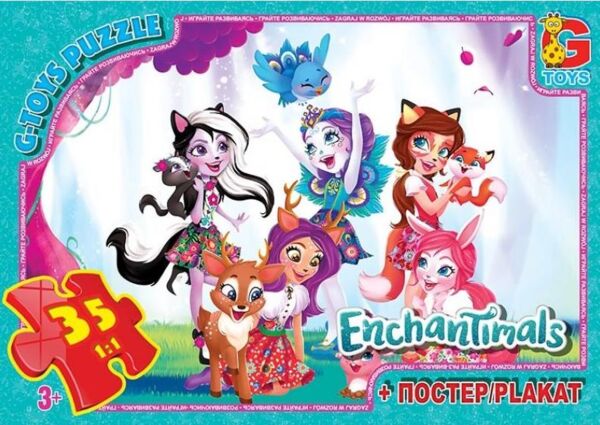 Пазли G-Toys 35 елементів midi Enchantimals EA201 Ціна (цена) 63.00грн. | придбати  купити (купить) Пазли G-Toys 35 елементів midi Enchantimals EA201 доставка по Украине, купить книгу, детские игрушки, компакт диски 0