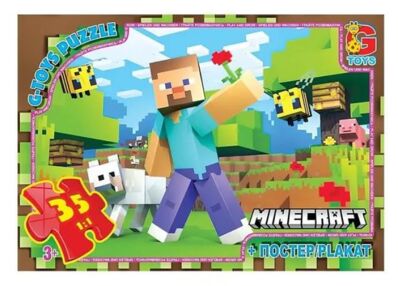Пазли G-Toys 35 елементів midi Майнкрафт MС794