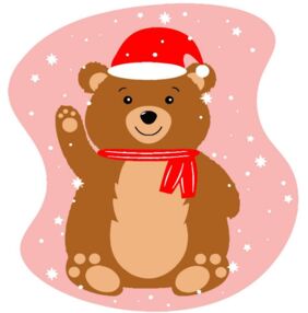 Розпис по номерах 20х20 HH8005 Ведмедик у шапці "Strateg"