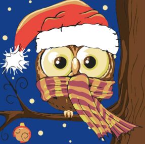 Розпис по номерах 20х20 HH8008 Сова на гілці "Strateg"